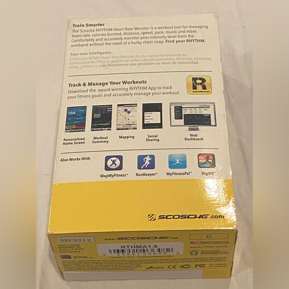 New Scosche RhythmPulse Heart Rate Monitor with Music Control RTHMA1.5 Yellow - Picture 11 of 14